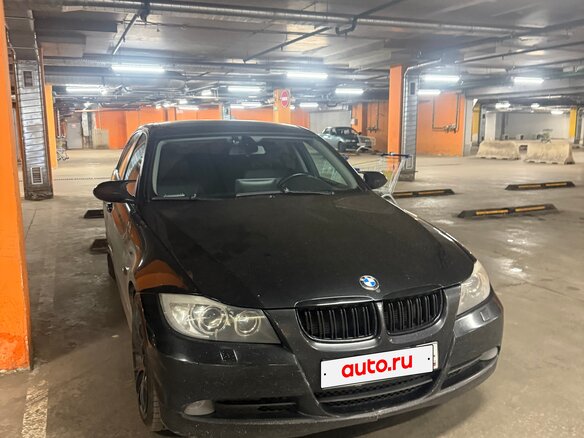 2006 BMW 3 серии 320i V (E90/E91/E92/E93), чёрный, 1100000 рублей - вид 1