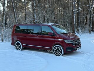 2020 Volkswagen Multivan Long T6 Рестайлинг, красный, 5700000 рублей, вид 3
