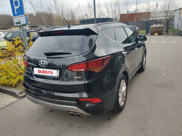 2016 Hyundai Santa Fe III Рестайлинг, чёрный, 2430000 рублей - вид 3