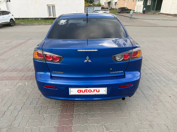 2011 Mitsubishi Lancer X Рестайлинг, синий, 500000 рублей - вид 2