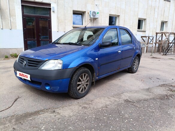 2007 Renault Logan I, синий, 220000 рублей