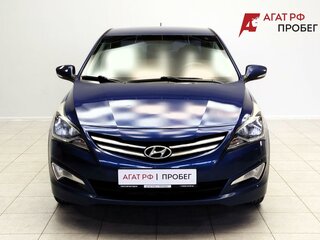 2015 Hyundai Solaris I Рестайлинг, синий, 818000 рублей, вид 2