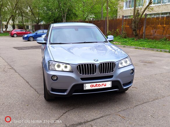 2010 BMW X3 28i xDrive II (F25), голубой, 1300000 рублей - вид 1