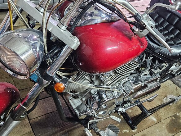 2003 Yamaha XVS1100, красный, 450000 рублей - вид 2