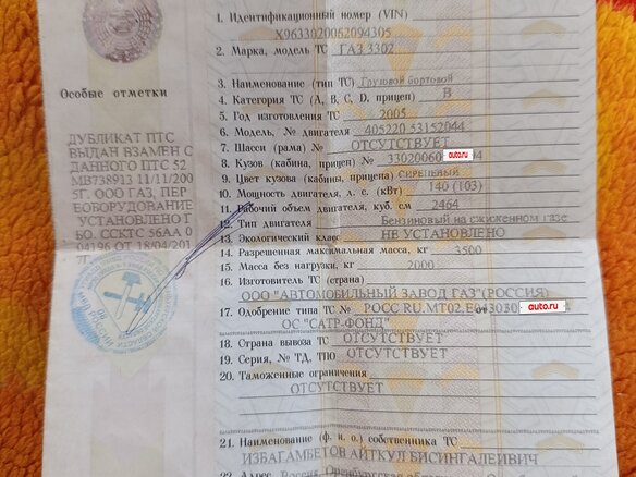 2005 ГАЗ ГАЗель (3302), синий, 400000 рублей - вид 5