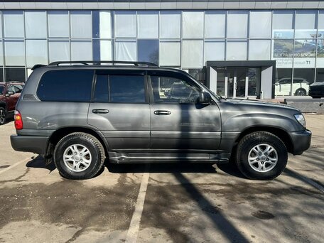 2002 Toyota Land Cruiser Cygnus 100 Series Рестайлинг 1, серый, 1299000 рублей, вид 2