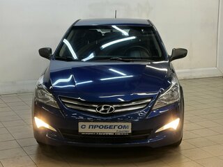 2015 Hyundai Solaris I Рестайлинг, синий, 1040000 рублей, вид 2