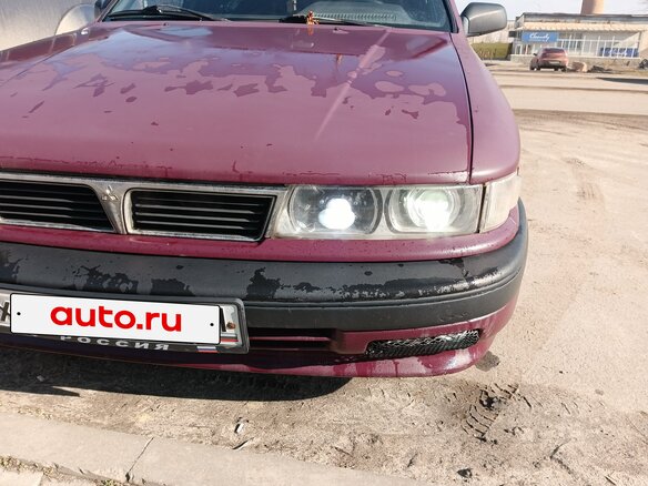1991 Mitsubishi Galant VI, пурпурный, 110000 рублей - вид 3