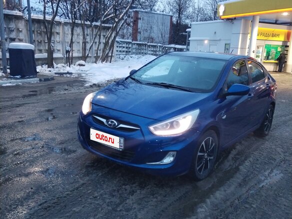 2014 Hyundai Solaris I, синий, 470000 рублей
