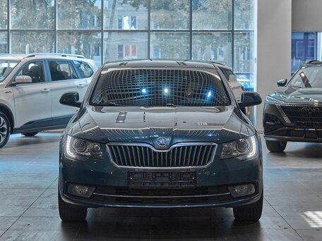 2014 Skoda Superb DSG II Рестайлинг, синий, 1049000 рублей, вид 2