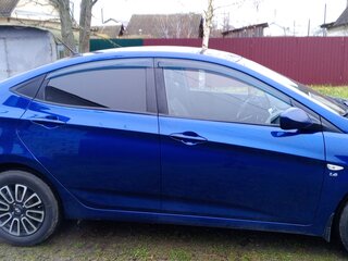 2015 Hyundai Solaris I Рестайлинг, синий, 935000 рублей, вид 4