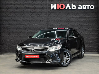 2016 Toyota Camry VII (XV50) Рестайлинг, чёрный, 1720000 рублей, вид 1