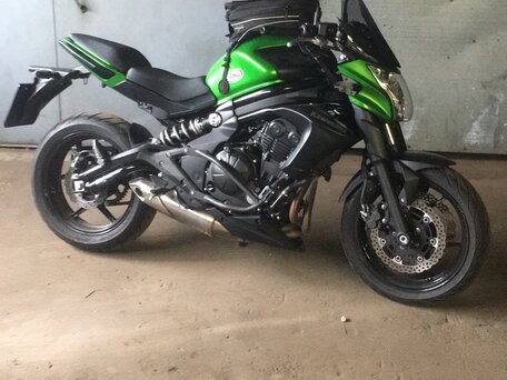 2015 Kawasaki ER-6N, зелёный, 650000 рублей, вид 3