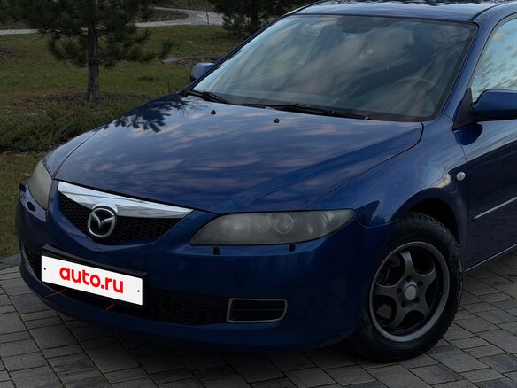 2006 Mazda 6 I (GG) Рестайлинг, синий, 350000 рублей - вид 1