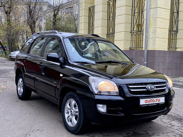 2007 Kia Sportage II, чёрный - вид 2