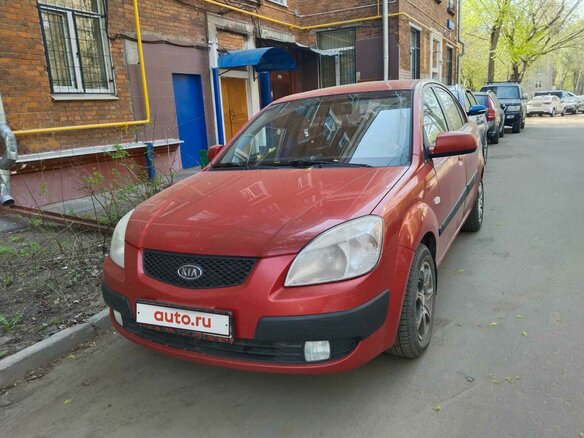 2008 Kia Rio II, красный - вид 3