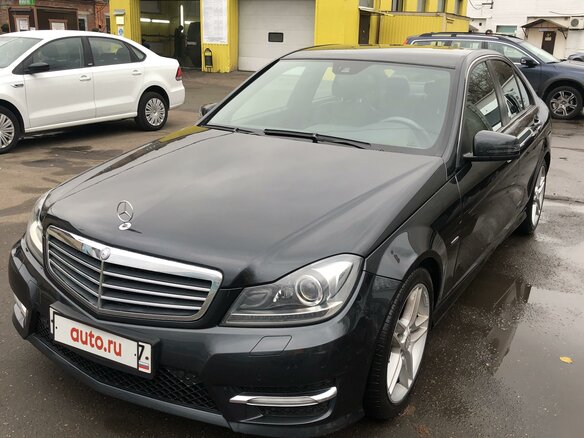 2012 Mercedes-Benz C-Класс 180 BlueEFFICIENCY III (W204) Рестайлинг, чёрный - вид 1
