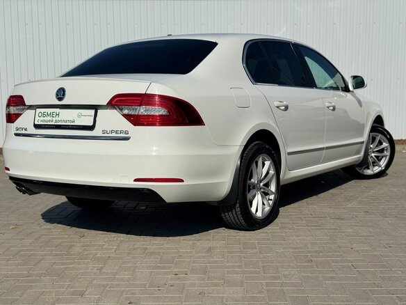 2014 Skoda Superb DSG II Рестайлинг, белый - вид 9