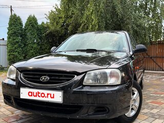 2008 Hyundai Accent ТагАЗ II, чёрный, 215000 рублей, вид 1