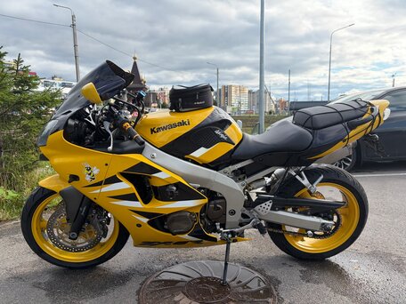 2001 Kawasaki ZX-6R Ninja, жёлтый, 350000 рублей, вид 3