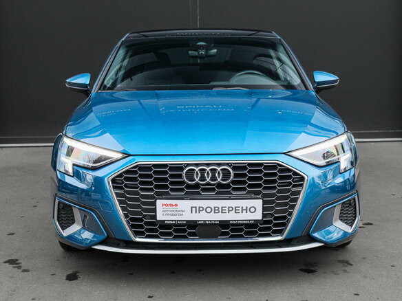 2020 Audi A3 Sportback 35 TFSI IV (8Y), синий, 2690000 рублей - вид 1