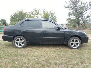 2007 Hyundai Accent ТагАЗ II, чёрный, 469000 рублей, вид 4