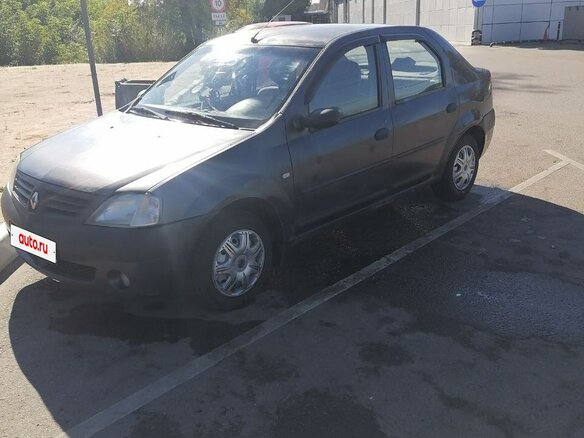 2006 Renault Logan I, серый, 185000 рублей