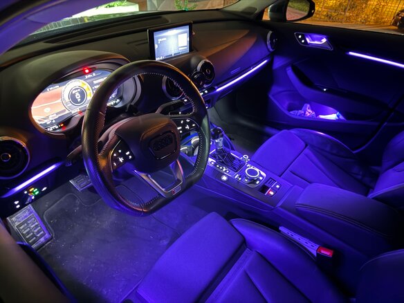 2018 Audi A3 III (8V) Рестайлинг, синий, 2250000 рублей - вид 27