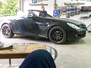 2004 Mercedes-Benz SLK-Класс 200 II (R171), чёрный, 1100000 рублей, вид 4