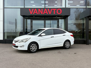 2014 Hyundai Solaris I Рестайлинг, белый, 890000 рублей, вид 4