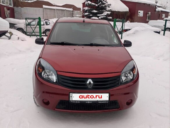 2011 Renault Sandero I, красный, 525000 рублей - вид 1
