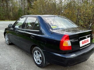 2008 Hyundai Accent ТагАЗ II, чёрный, 330000 рублей, вид 4
