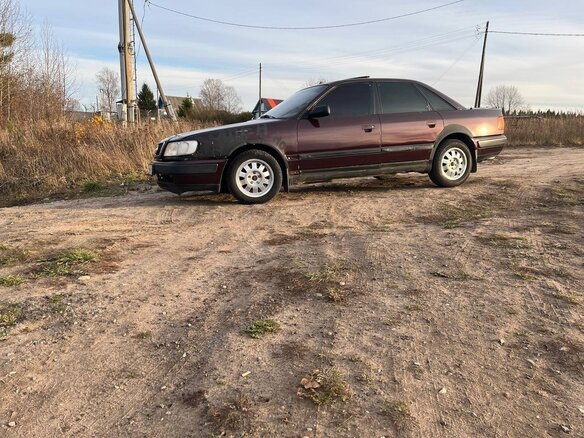 1992 Audi 100 IV (C4), красный, 220000 рублей - вид 2
