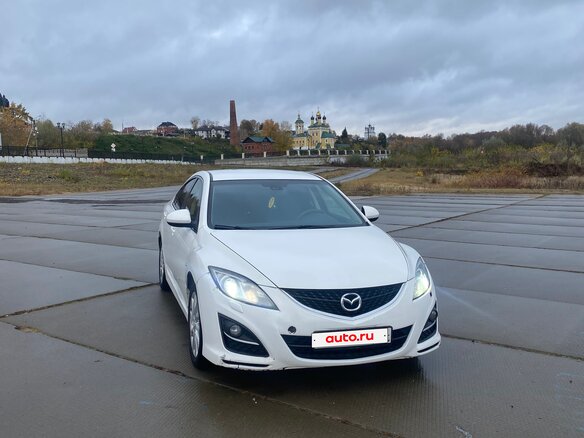 2012 Mazda 6 II (GH) Рестайлинг, белый, 780000 рублей