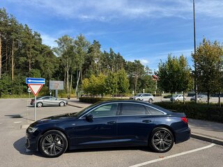 2019 Audi A6 40 TDI V (C8), синий, 3390000 рублей, вид 2