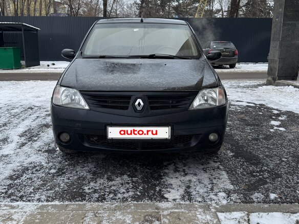 2009 Renault Logan I, чёрный, 300000 рублей