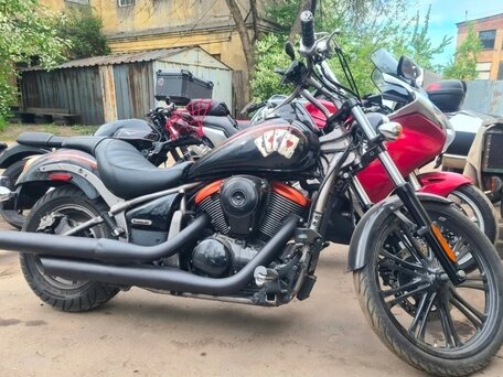 2008 Kawasaki VN900 Vulcan, чёрный, 550000 рублей, вид 3