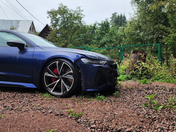 2021 Audi RS 7 II (4K), синий - вид 2