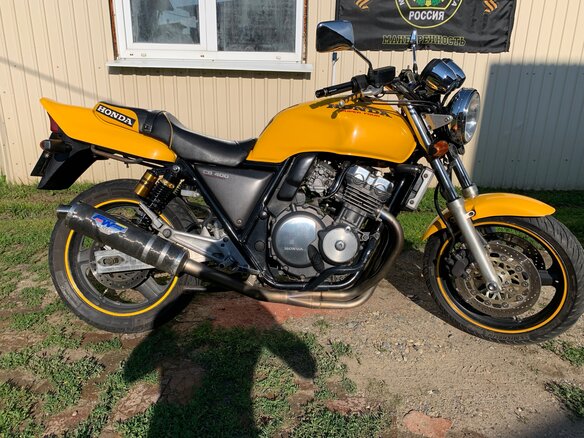 1993 Honda CB 400 Super Four, жёлтый, 300000 рублей