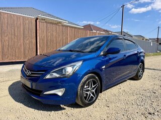 2016 Hyundai Solaris I Рестайлинг, синий, 980000 рублей, вид 2