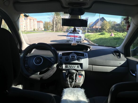2007 Renault Scenic II Рестайлинг, чёрный, 500000 рублей - вид 2