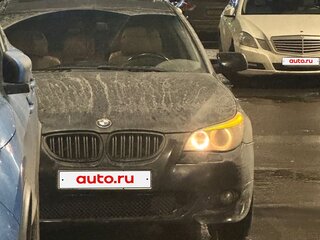 2007 BMW 5 серии 535i V (E60/E61) Рестайлинг, чёрный, 1600000 рублей, вид 2