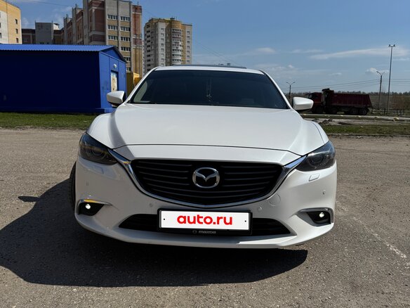 2015 Mazda 6 III (GJ) Рестайлинг, белый, 1620000 рублей - вид 4