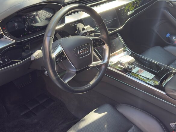 2021 Audi A8 Long 55 TFSI IV (D5) Рестайлинг, чёрный, 6750000 рублей - вид 5