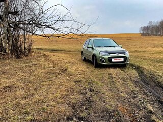 2013 Lada (ВАЗ) Kalina II, зелёный, 390000 рублей, вид 1