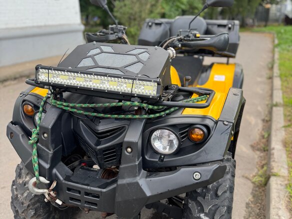 2019 Stels ATV-600YL Леопард, жёлтый - вид 1