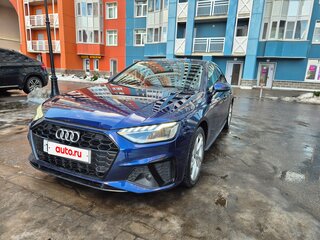 2021 Audi A4 35 TFSI V (B9) Рестайлинг, синий, 3950000 рублей, вид 2