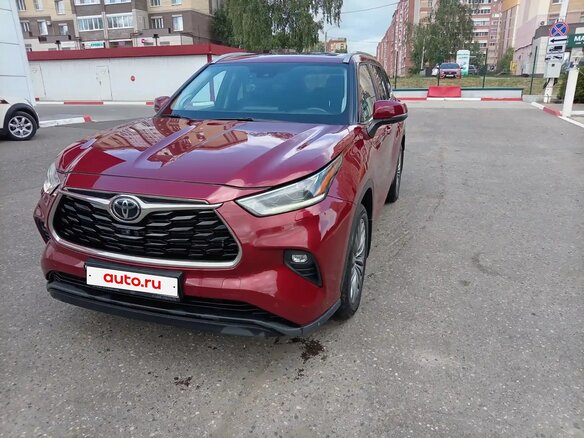 2021 Toyota Highlander IV (XU70), красный