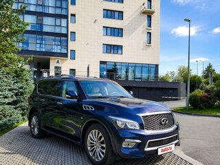 2015 Infiniti QX80 I Рестайлинг, синий, 3150000 рублей, вид 2