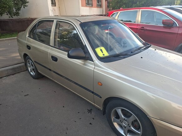 2007 Hyundai Accent ТагАЗ II, бежевый - вид 6